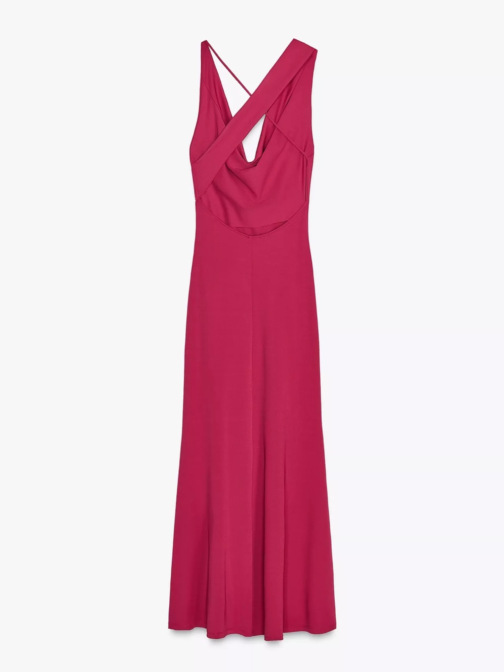 Zara Fuchsia Backless Cowl Dress